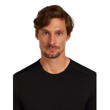 Icebreaker Underwear T-shirt 200 Oasis SS Crewe tight-fitting (Merino wool) black Men